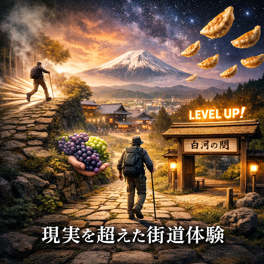 街道と異常現象をイメージした風景