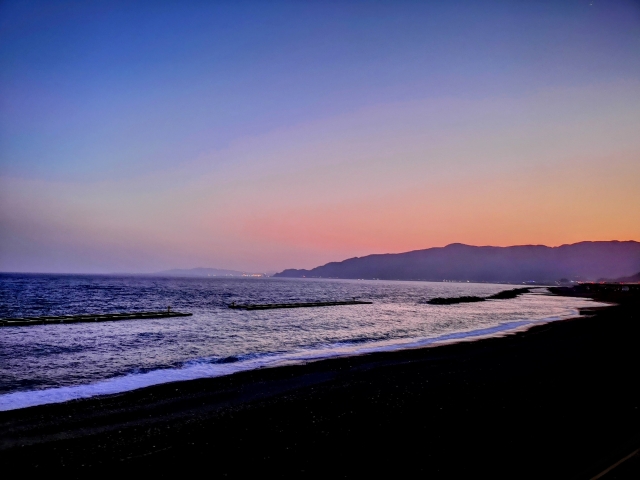 蒲原海岸から駿河湾
