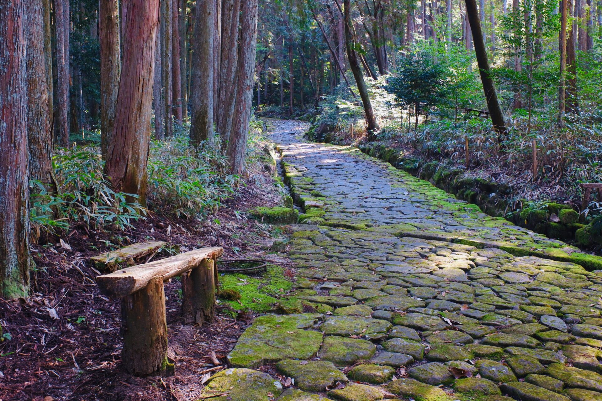 落合の石畳(中山道・馬籠宿〜落合宿)