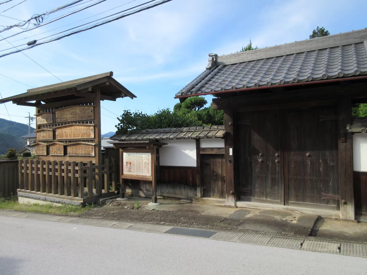 長久保宿のL字の角付近(中山道)