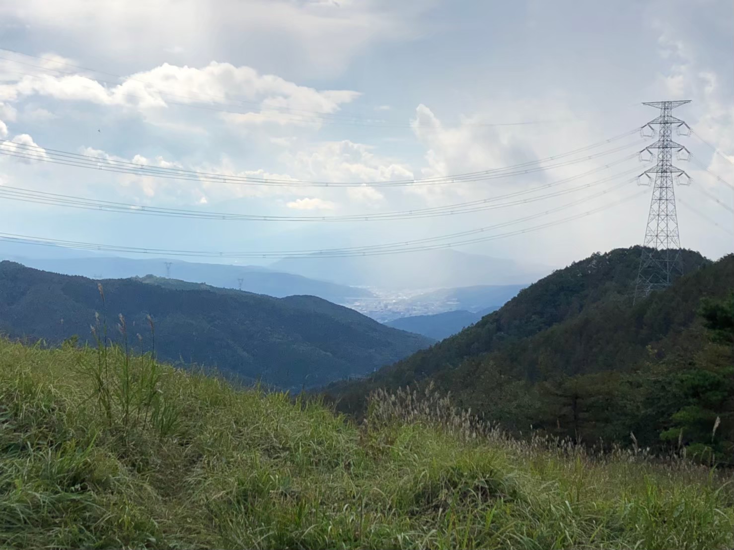 古峠から下諏訪方面の眺望（中山道）