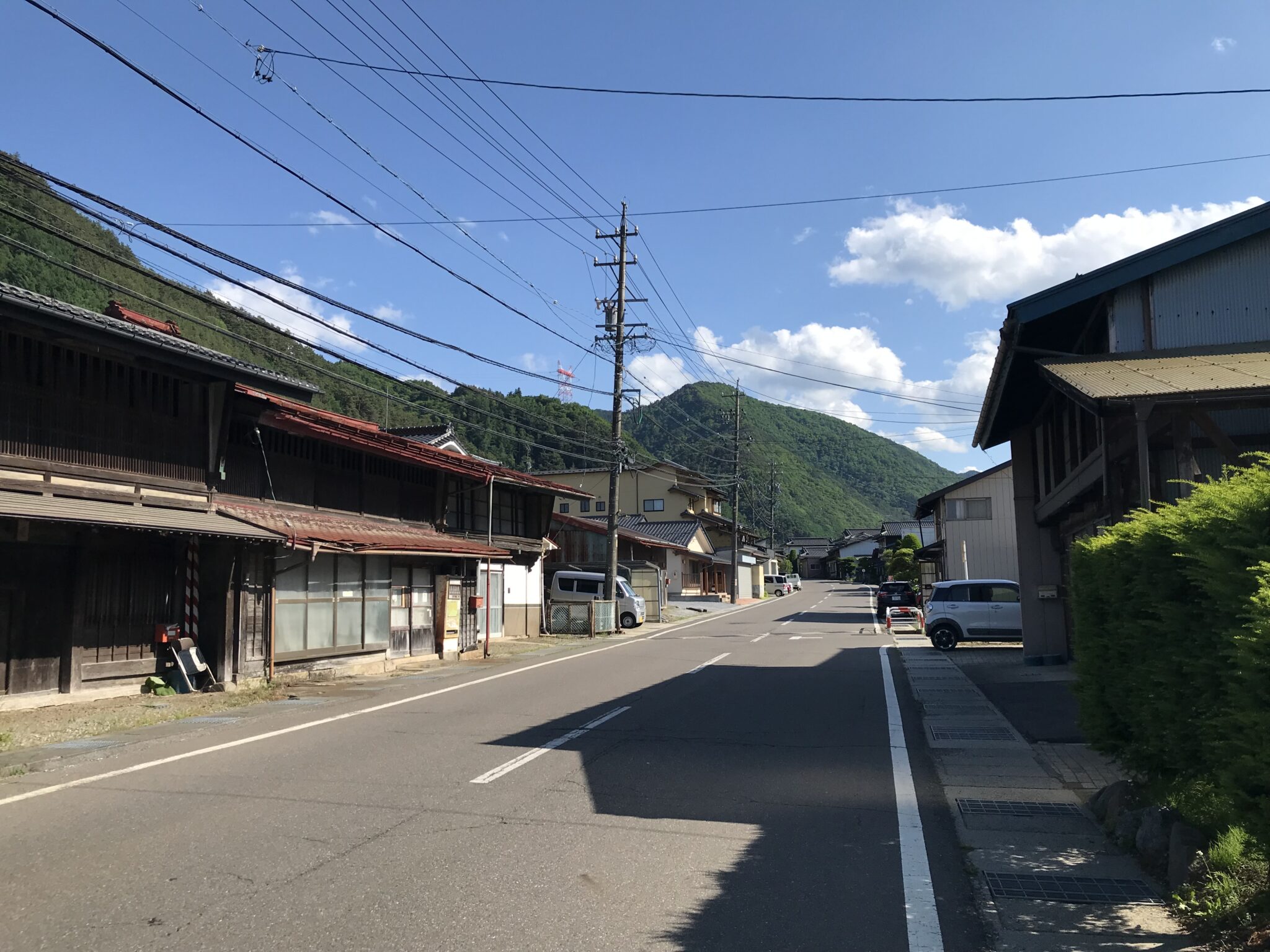 本山宿の旧中山道の道筋（中山道第32宿・長野県塩尻市）