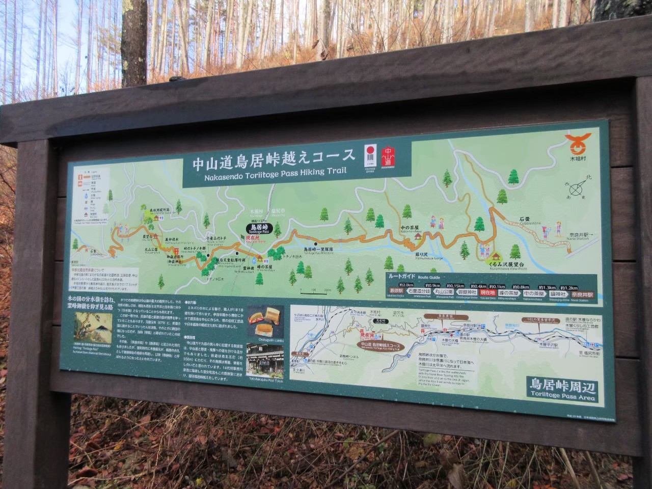鳥居峠の山道（中山道）
