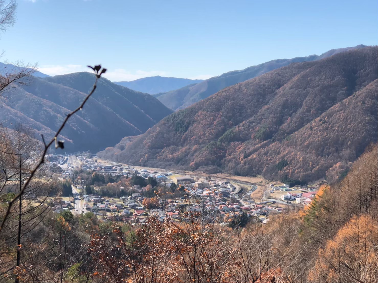 鳥居峠から薮原方面を望む景色（中山道）