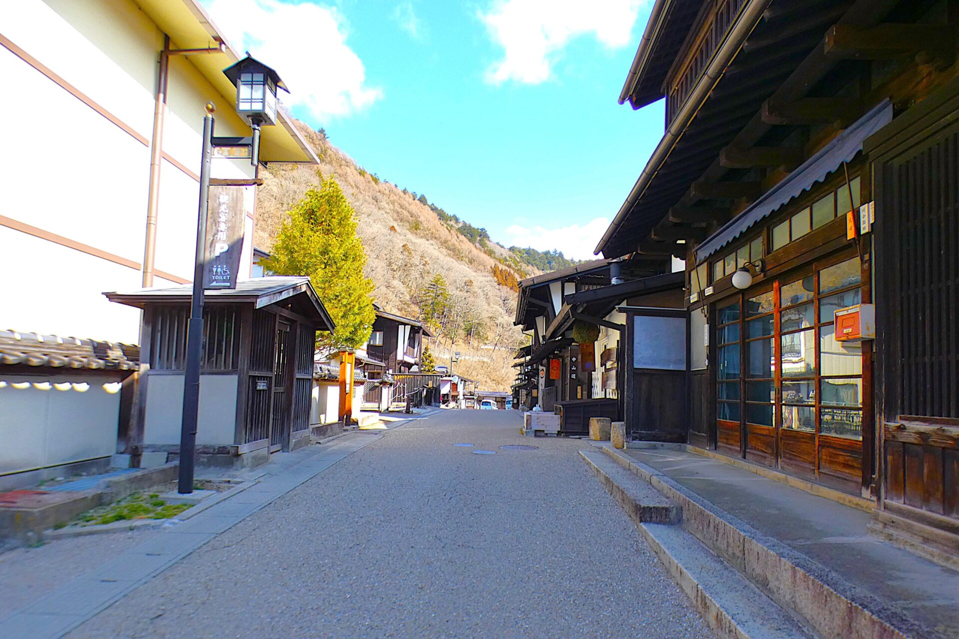 福島宿の上の段(中山道)