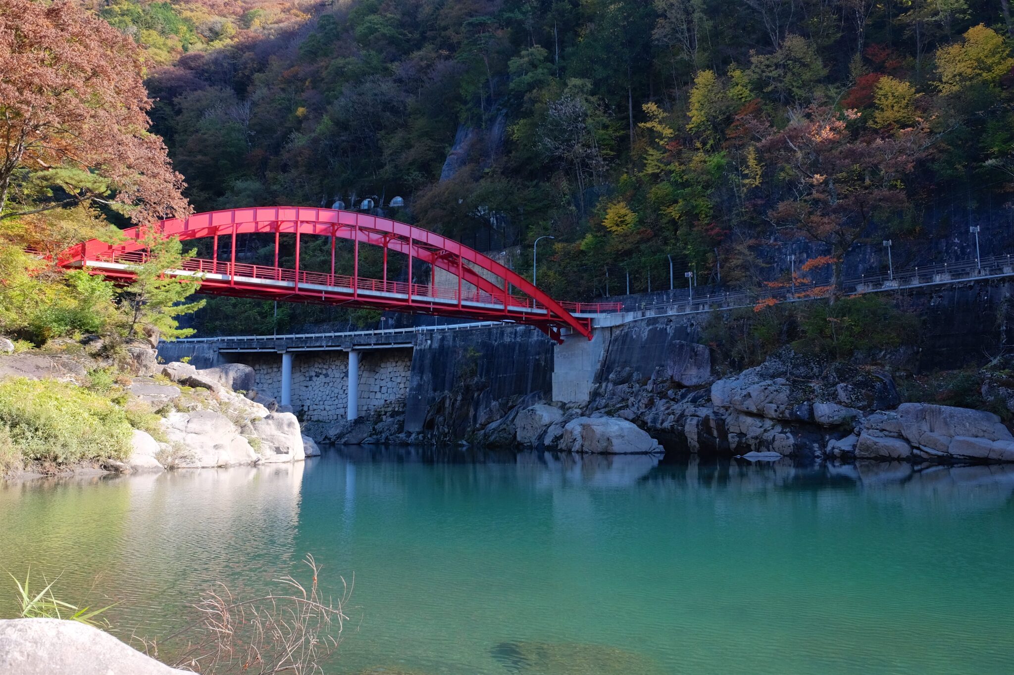 木曽の桟付近の渓流（中山道・福島宿〜上松宿間）