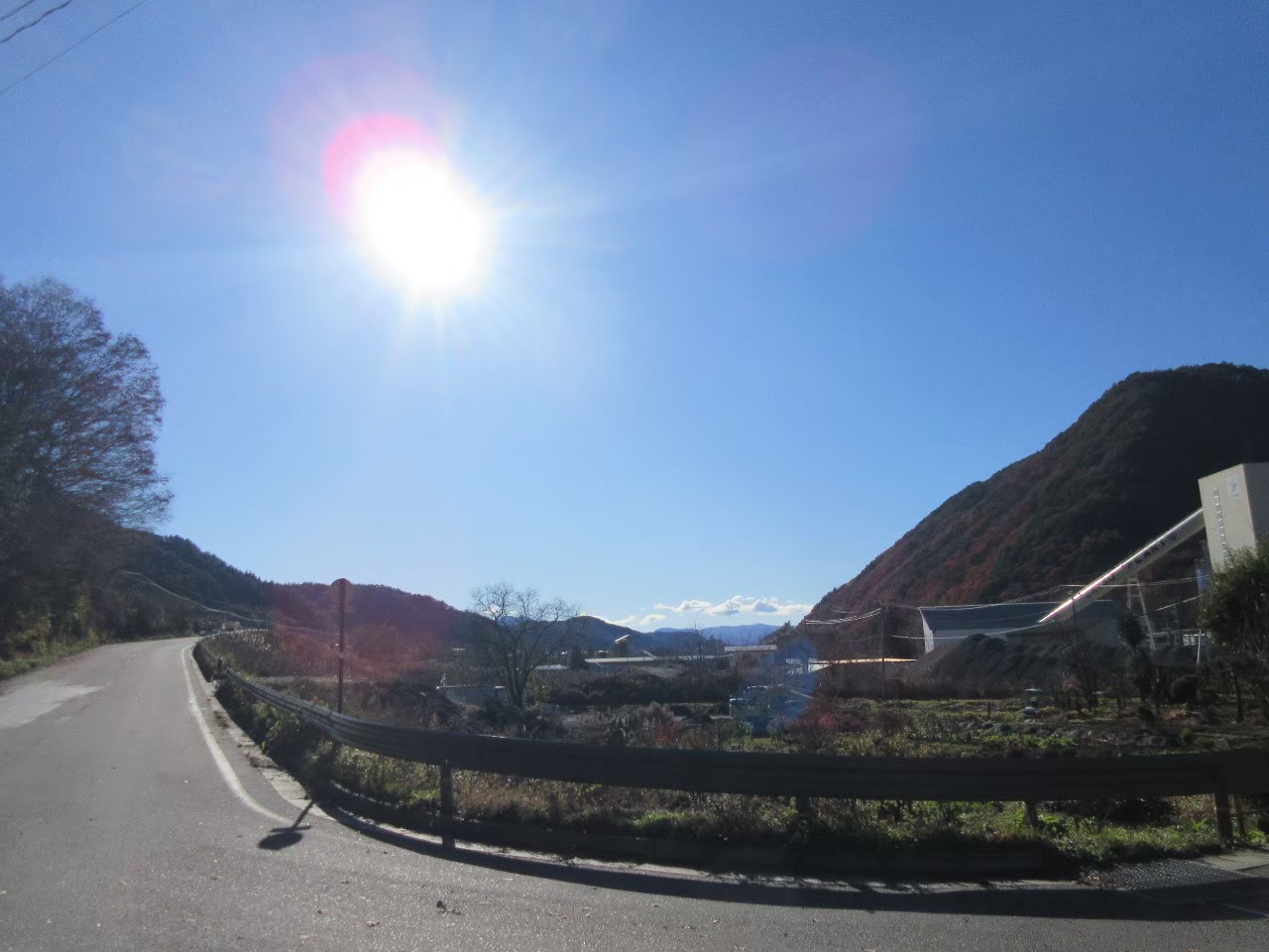 宮ノ越一里塚付近の風景(中山道・宮ノ越宿〜福島宿間)