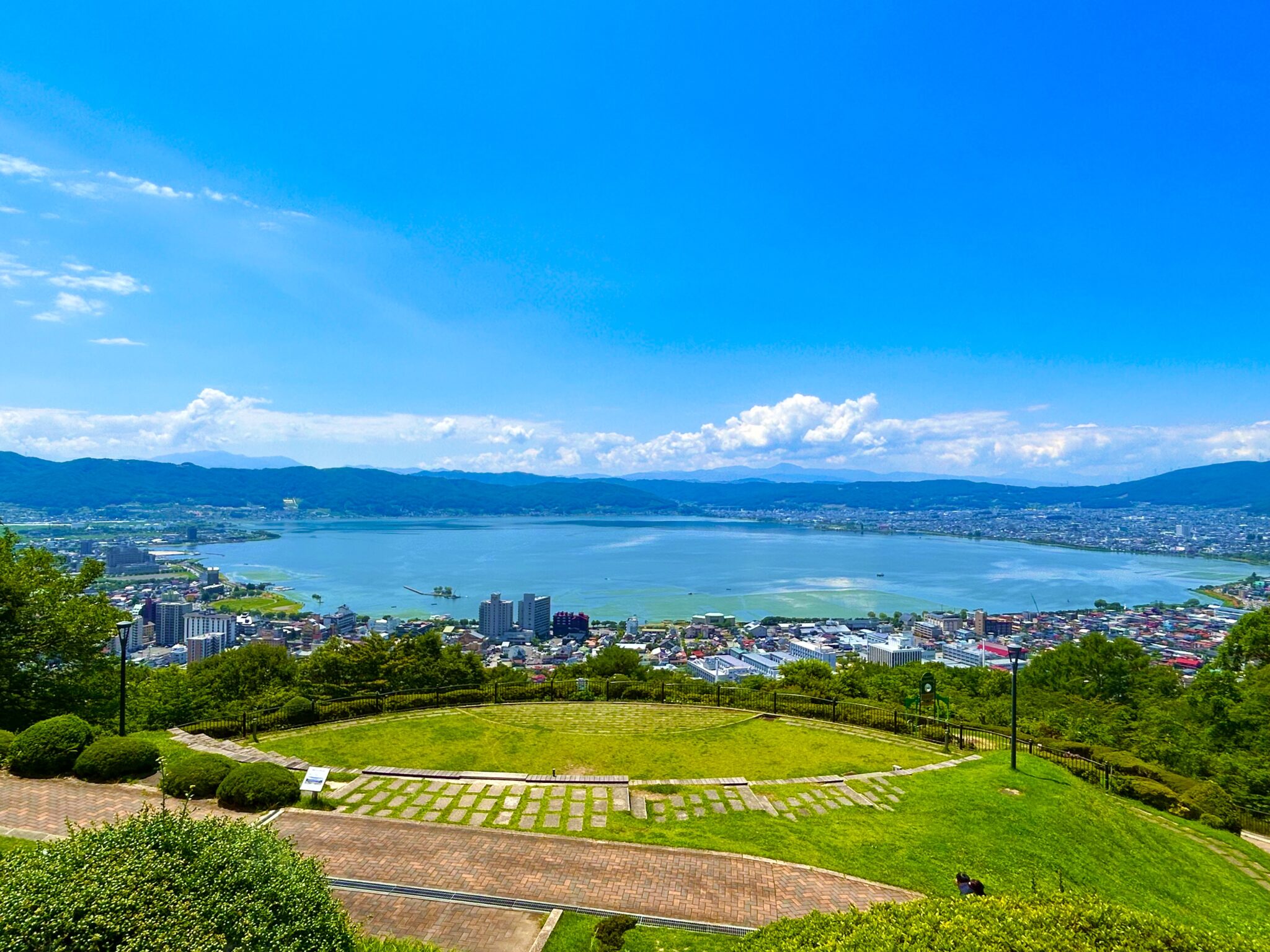 立石公園から見る諏訪湖
